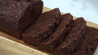 Moist Chocolate Banana Bread Recipe  How To Make Chocolate Banana Bread [upl. by Lulu]