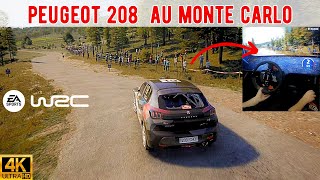 EA WRC  Test et SETUP de la Peugeot 208 Rally 4 au Monte Carlo sur les Borels [upl. by Aneroc]