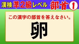 【漢字検定準2級】部首① これができなきゃ始まらない！（漢検準2級合格対策問題） [upl. by Attelrahs]