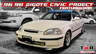 HONDA CIVIC 9698 MODEL  BIGOTE  EK [upl. by Kcyrred]