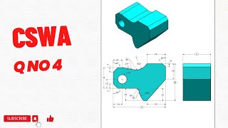 SolidWorks CSWA Sample Exam Exercise 4 [upl. by Hanzelin]