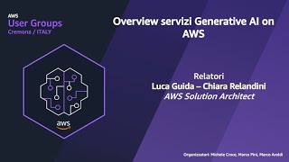 AWS Meetup Cremona  Generative AI [upl. by Nnaylloh]