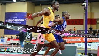 Lyles vs Coleman PHOTO FINISH SHOWDOWN caps off epic 60m at Nationals  NBC Sports [upl. by Hedaza]