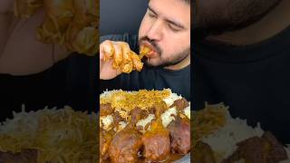 Eating Chicken Curry Rice saladeatingsounds asmrvideo eatingshow shortsvideo [upl. by Jedediah]