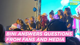 BINI answers questions from fans and media at BINI Day event [upl. by Orpha494]