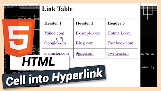 Turn Table Cell into Hyperlink  HTML and CSS Tutorial [upl. by Goran361]