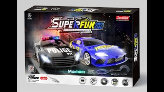 9202 SuperFun 202 USB power 143 slot racing set [upl. by Annaya256]