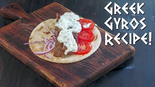 How To Make Greek Gyros At Home  Gyros On The Flattop [upl. by Adiam382]