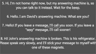 Answering Machine Messages Joke [upl. by Nilok419]