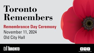 City of Toronto Remembrance Day Ceremony [upl. by Artemus870]