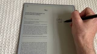 reMarkable Tip 12  Swipe to Reveal Extra Writing Space on a PDF [upl. by Narad]