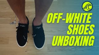 OffWhite Shoes Unboxing  Low Vulcanized Sneaker [upl. by Bunns]