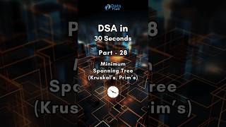 Minimum Spanning Tree in DSA  Kruskals and Prims Algorithm dsa technology shorts [upl. by Cas]