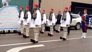 Greek Independence Day Parade  Evzones Marching [upl. by Skoorb]