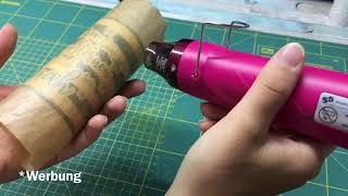 DIY Tutorial Kerze mit Serviettentechnik bedrucken [upl. by Datha297]