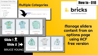 Manage the sliders content from an options page with ACF free using Bricks Builder [upl. by Retepnhoj]