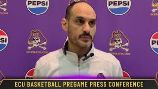 ECU Basketball Coach Mike Schwartz pregame press conference for AAC opponent Rice [upl. by Keiko]