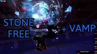 YBA Stone Free  Reworked Vamp DESTROYS 1v1s [upl. by Yeltihw]