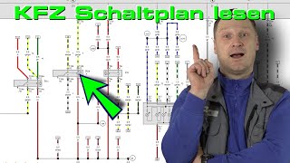 KFZ Elektrik 18  KFZ Schaltplan Lesen VW  AUDI  SKODA  SEAT Schaltplan [upl. by Attey178]