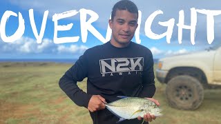 Overnighter Shoreline jigging hawaii fishing 2020 [upl. by Grearson937]