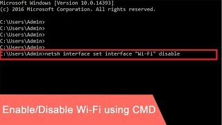 CMD  Enable  Disable WiFi Windows 1087  NETVN [upl. by Swithbart]