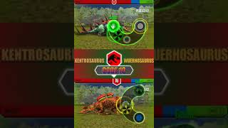 KENTROSAURUS VS WUERHOSAURUS  JURASSIC WORLD THE GAME [upl. by Odraleba164]