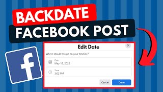 How to Backdate a Facebook Post UPDATED [upl. by Herahab481]