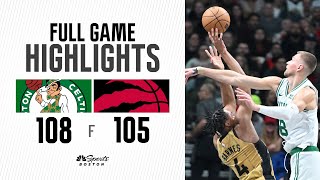 HIGHLIGHTS Celtics pull out the gutsy 108105 win despite strong secondhalf surge from the Raptors [upl. by Nylqcaj]