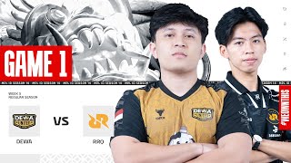 DEWA UNITED ESPORTS vs RRQ HOSHI  Regular Season Week 5 Day 2  Game 1  MPLIDS14 [upl. by Inavihs]