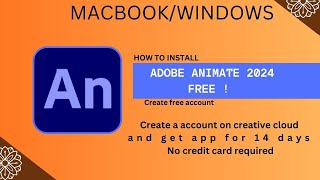 How to download and install Adobe Animate 2024 for free on Mac  Windows 781011 [upl. by Sabelle]