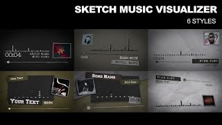 6 Sketch Music Visualizer After Effects Templates [upl. by Anitap]