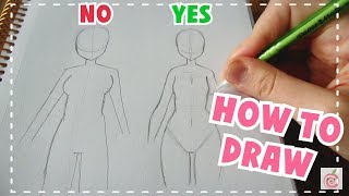 ☆ HOW TO DRAW  Female Body Tutorial ☆ [upl. by Beatty]