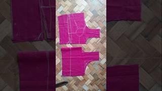 4 tucks blouse easy cutting stitching blousenewshortshortsviraltrendingyoutubeshortsytshorts [upl. by Emawk332]