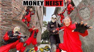 PARKOUR VS MONEY HEIST Boss breaks in shoots at police kills man and takes money back  Epic POV [upl. by Eda]