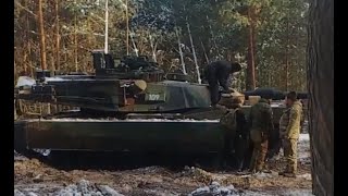 M1 Abrams Seen Near the Frontlines in Ukraine with M19 ARAT1 Dynamic Protection [upl. by Fedak]