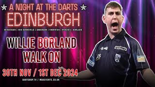 Big Willie Borland Darts Walk On In Edinburgh [upl. by Latsirc329]