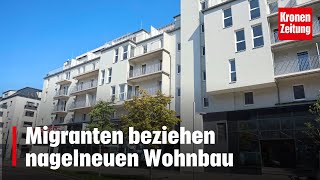 Migranten beziehen nagelneuen Wohnbau in WienFavoriten  kronetv NEWS [upl. by Artim]