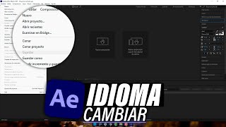 Como cambiar el IDIOMA A español en After Effects [upl. by Iroak]