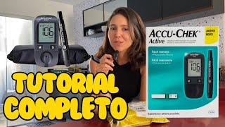 Como usar o Glicosimetro AccuChek Active [upl. by Gine543]