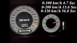 Mercedes E55 AMG Kompressor W211 Acceleration 0320 kmh top speed Vmax [upl. by Odnumde955]