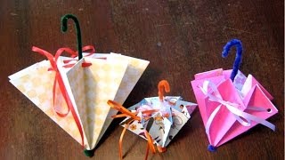 How to fold an umbrella for a wedding or baby shower or Mothers Day card [upl. by Ertemed]