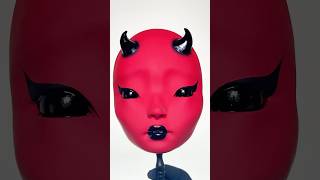 The Devils in the Details 👹 pidgindoll dollmask devil devildoll masks art handmade masks [upl. by Rammus]