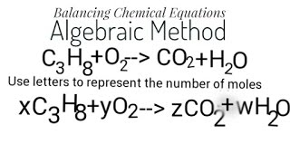 Balancing of Chemical Equations by quotAlgebraic methodquot how [upl. by Veedis]