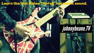 How i do the Eddie Van Halen quotHorsequot harmonic sound on guitar vanhalen evh [upl. by Janine]