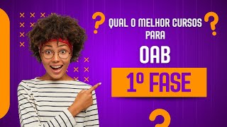 Melhor Curso Para OAB Descubra Qual é o Ideal para Passar de Primeira [upl. by Boylan]