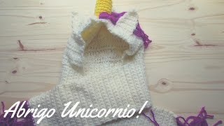 Abrigo Unicornio Â¡Gorro  Bufanda Tejido a Crochet  Paso a Paso [upl. by Oates]