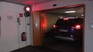 We Drove into this Elevator Thyssenkrupp Car Mover in Innsbruck Austria [upl. by Assirk]