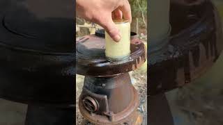 FULL VIDEO LINKED Antique Potbelly Wood Burning Stove Cast Iron Seasoning and Restoration [upl. by Ekihc]