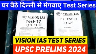 Vision ias 2024 test series review and unboxing for UPSC prelims 2024  hindi amp English medium [upl. by Eimmat]