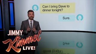 Jimmy Kimmel Explains Passive Aggressive Texts [upl. by Pontias755]